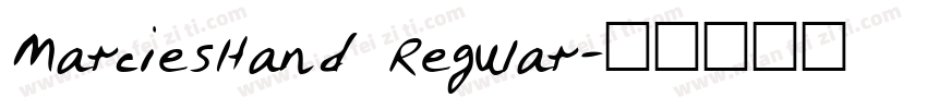 MarciesHand Regular字体转换